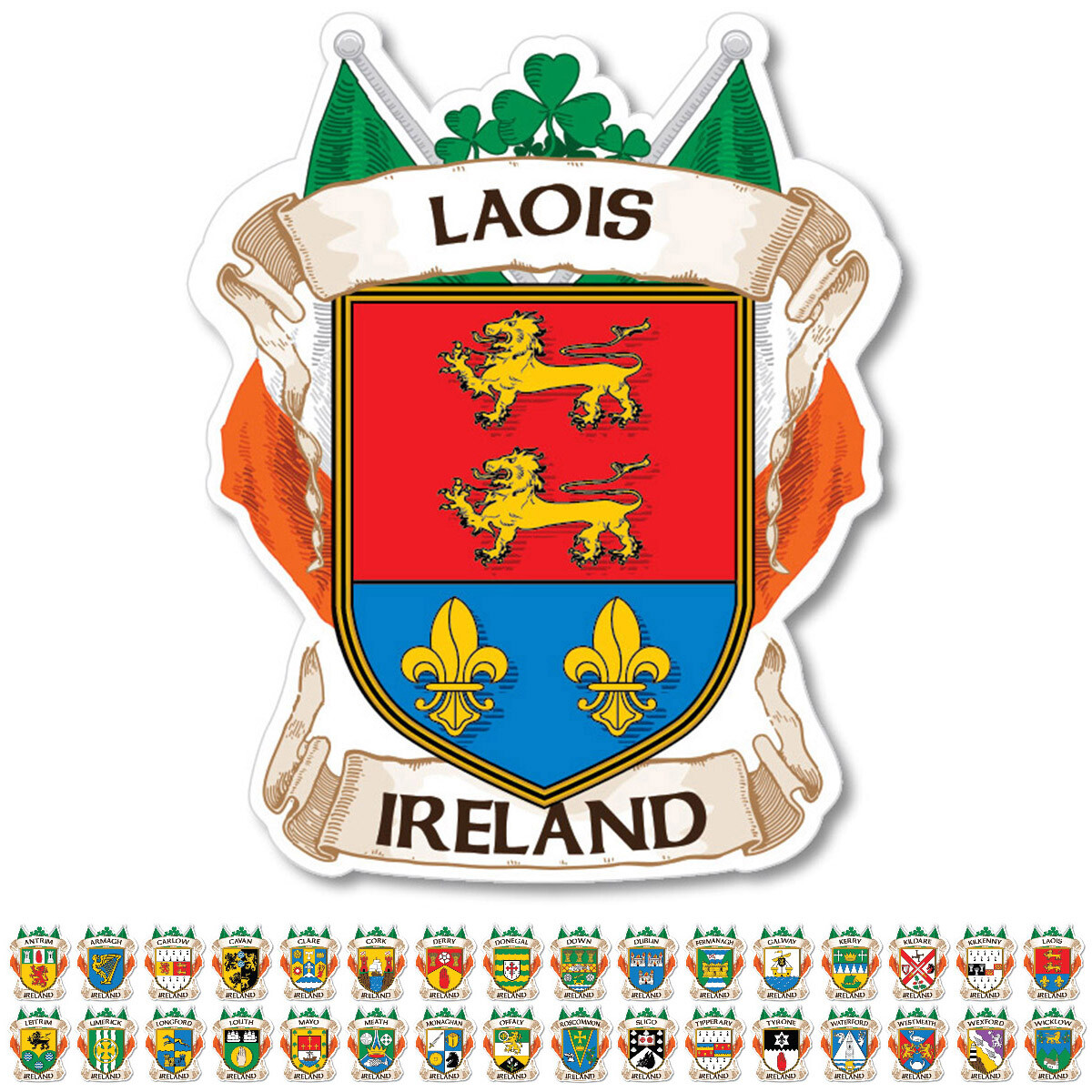 County Laois Ireland Irish Decal Sticker