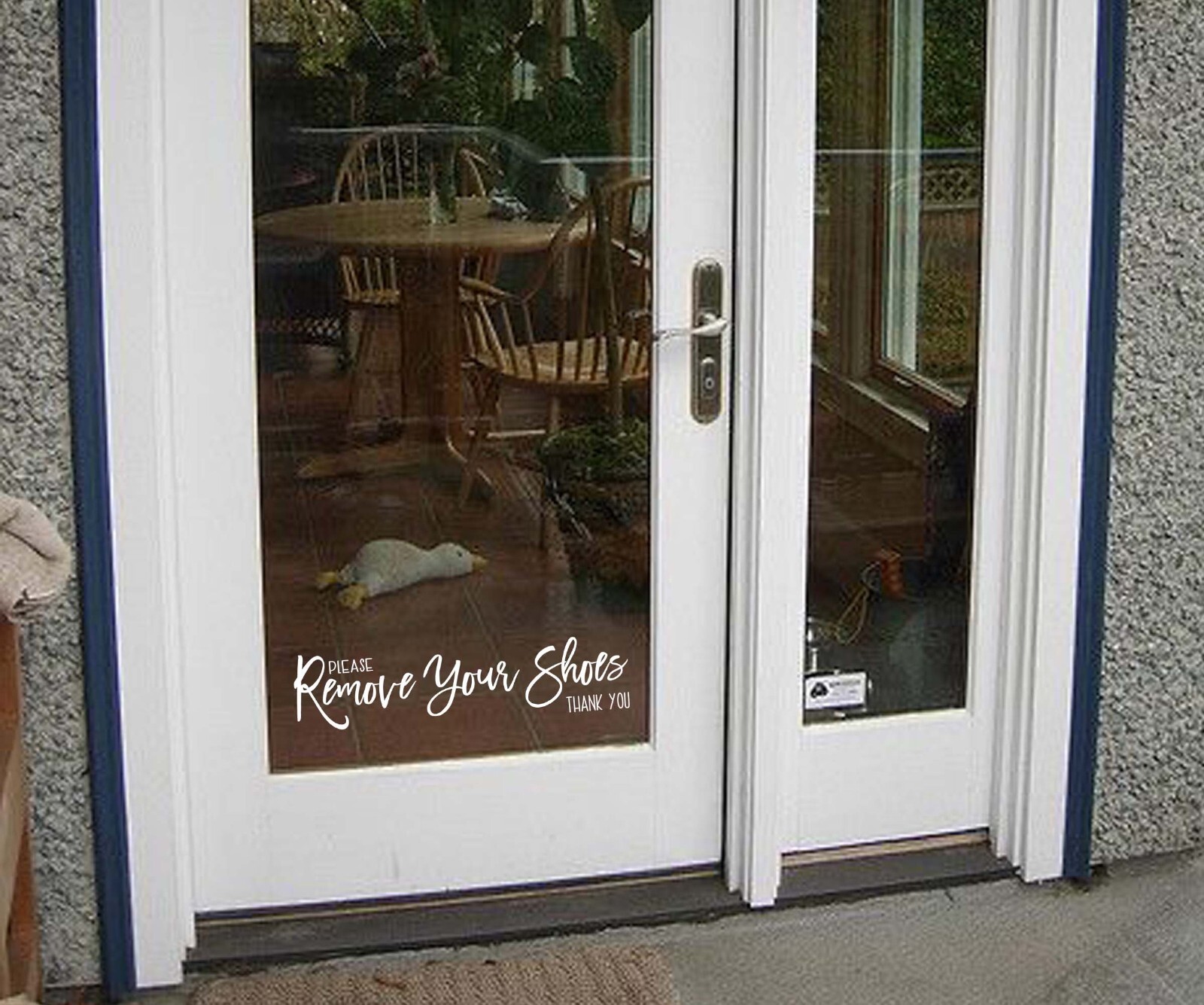 Remove Your Shoes Decal for Door Sign Vinyl Window Wall Please and Thank you