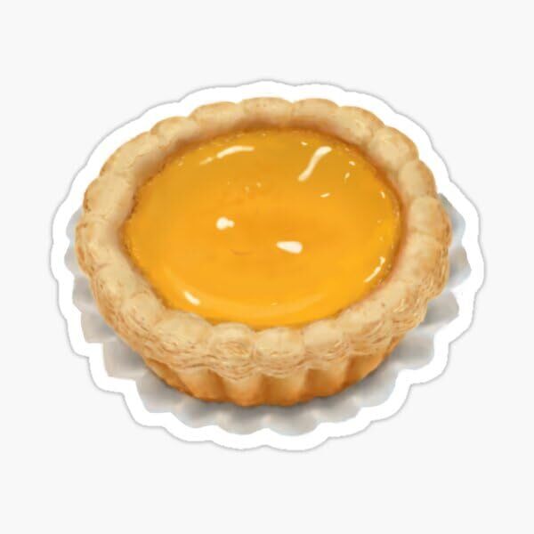 Hong Kong Style Egg Tarts Custard Dessert Dim Sum Food Vinyl Decal Sticker