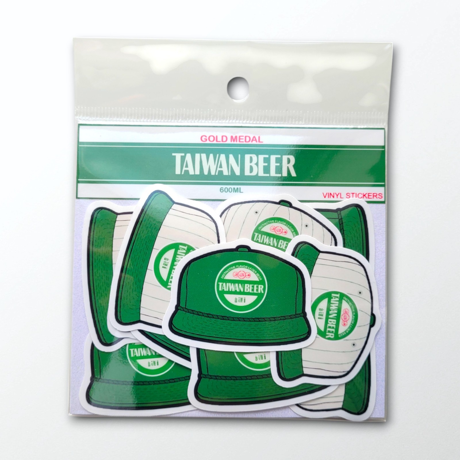 Taiwan BEER Cool Fun collectible set of 12 Hat stickers !! Cute RARE ART