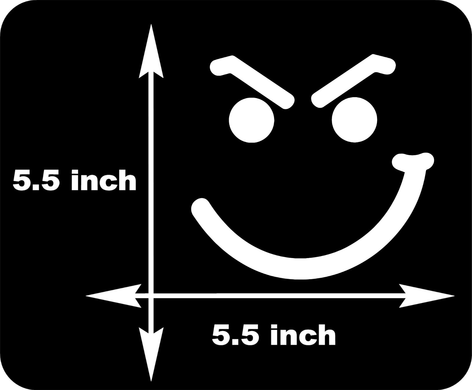Smirk Face Bon Jovi Decal Sticker JDM Funny Vinyl Car Window Bumper 5.5" x 5.5"