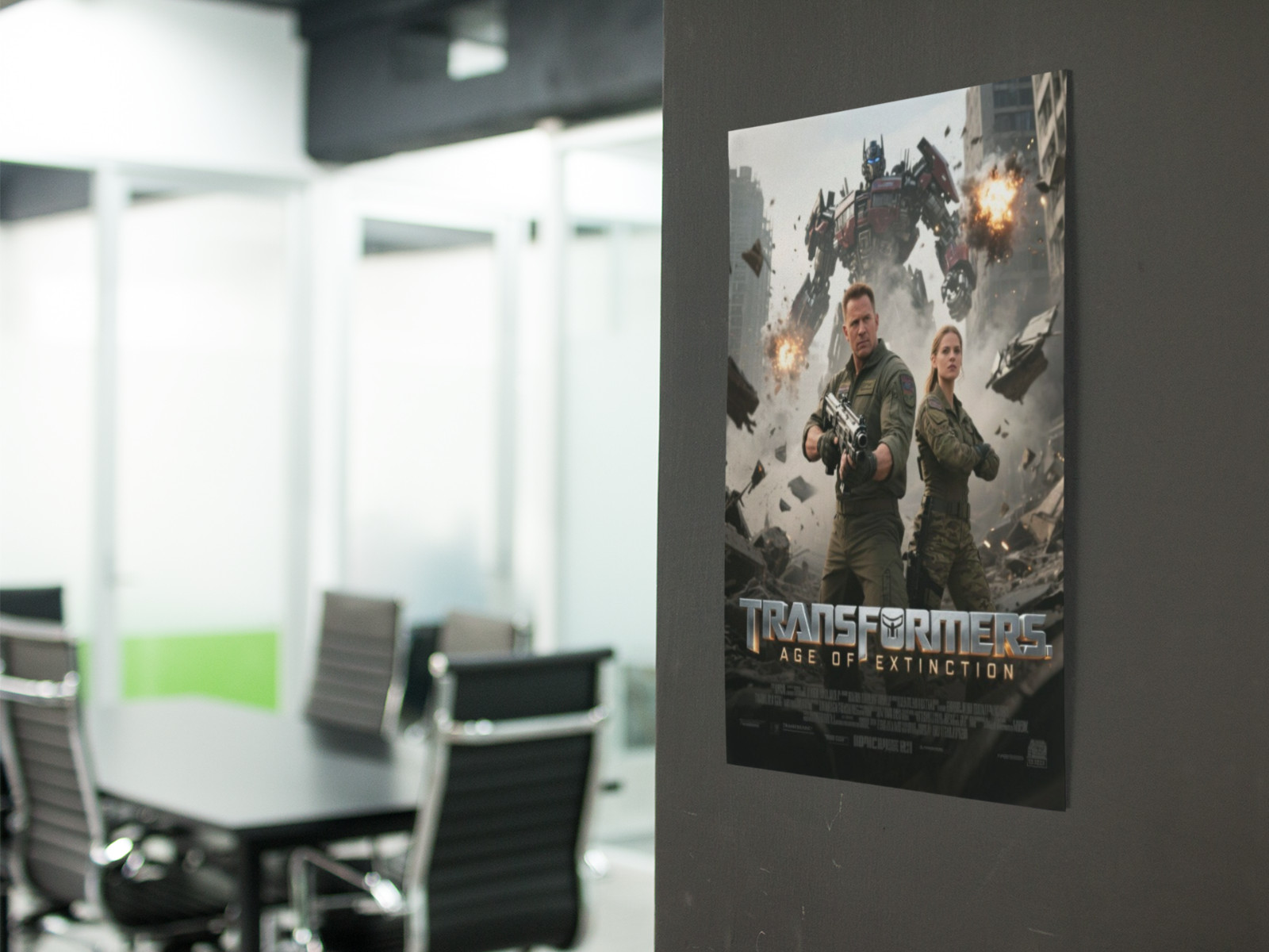Giant Robot Action Movie Style Wall Vinyl Decal Poster Removable Adhesive