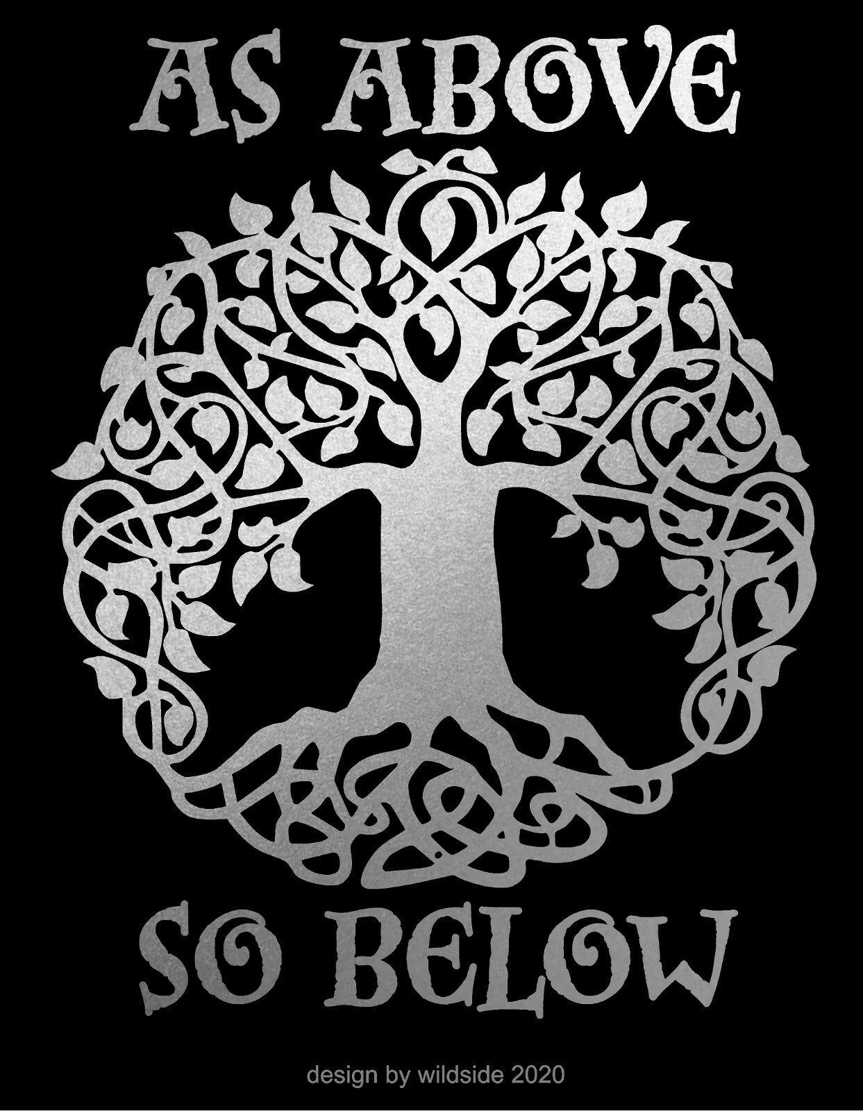 Tree Of Life Decal As Above So Below Wiccan Pagan car laptop vinyl sticker