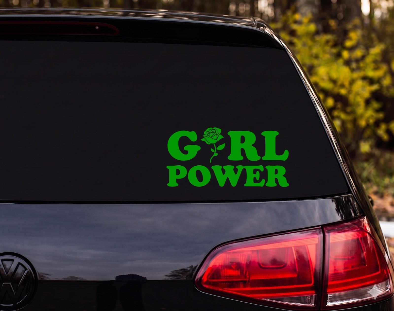 Girl Power Rose Text Vinyl Decal Sticker Laptop Wall Custom | Mom Gift