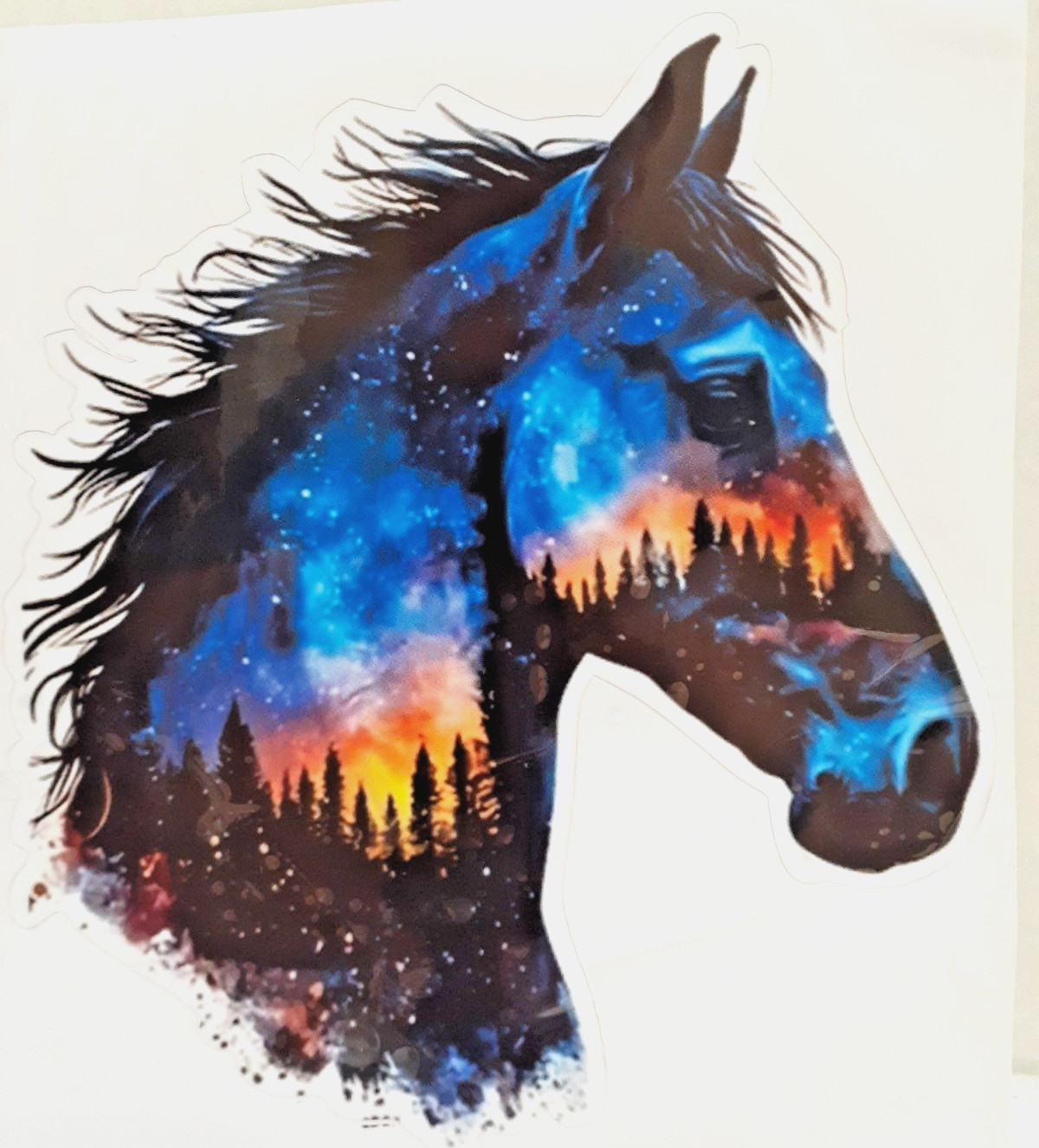 Cosmic Horse Vinyl Decal Sticker 7" x 6.25"