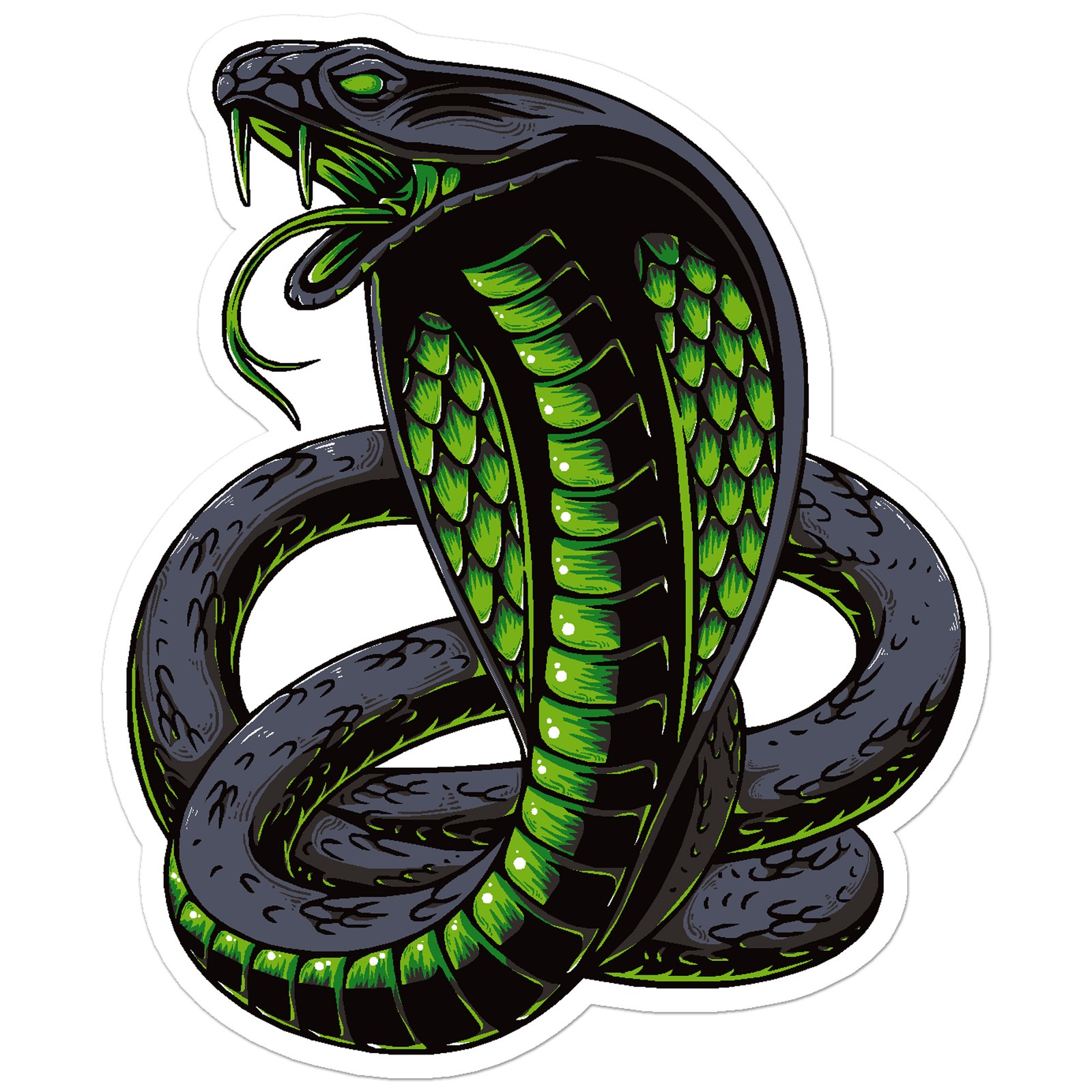 Cobra Green Snake – Vinyl Decal Sticker – Car Window Laptop – ebn12602