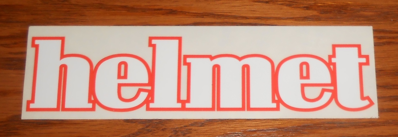 Helmet Bumper Clear Sticker Promo 7×2 RARE