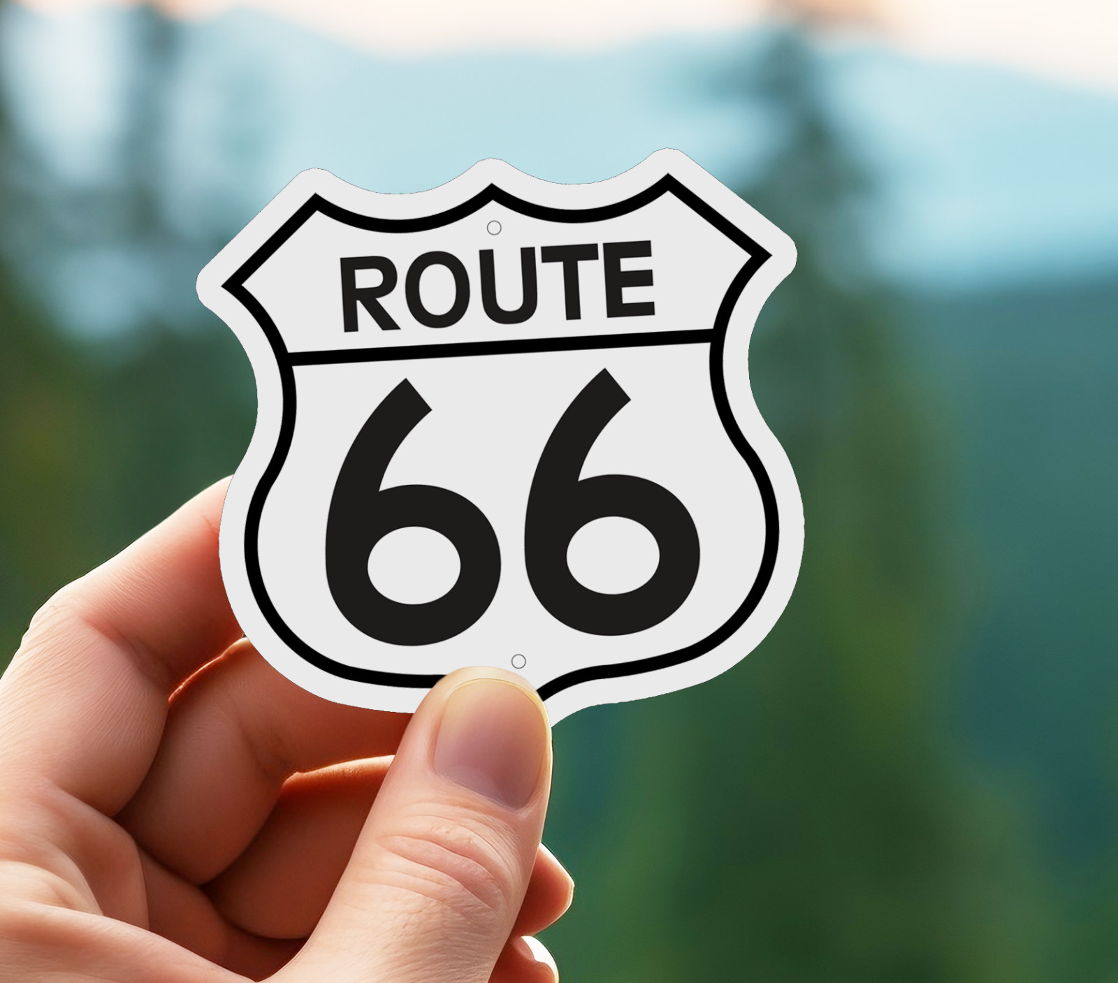 NEW- For US HIGHWAY Route 66 Vinyl Sticker – 3 x 3 INCHES