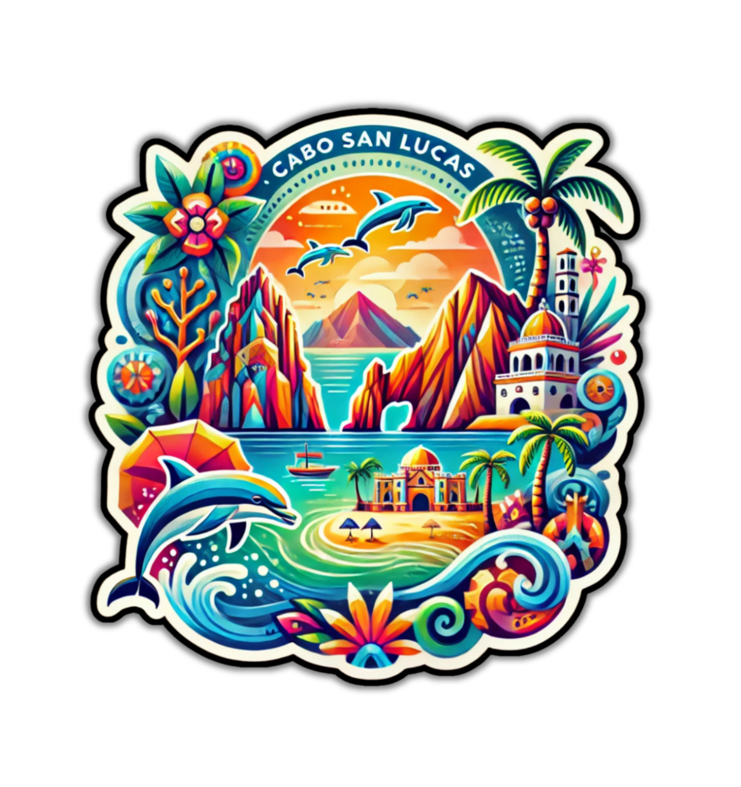 Cabo San Lucas Mexico Fridge Magnet or Laptop Sticker