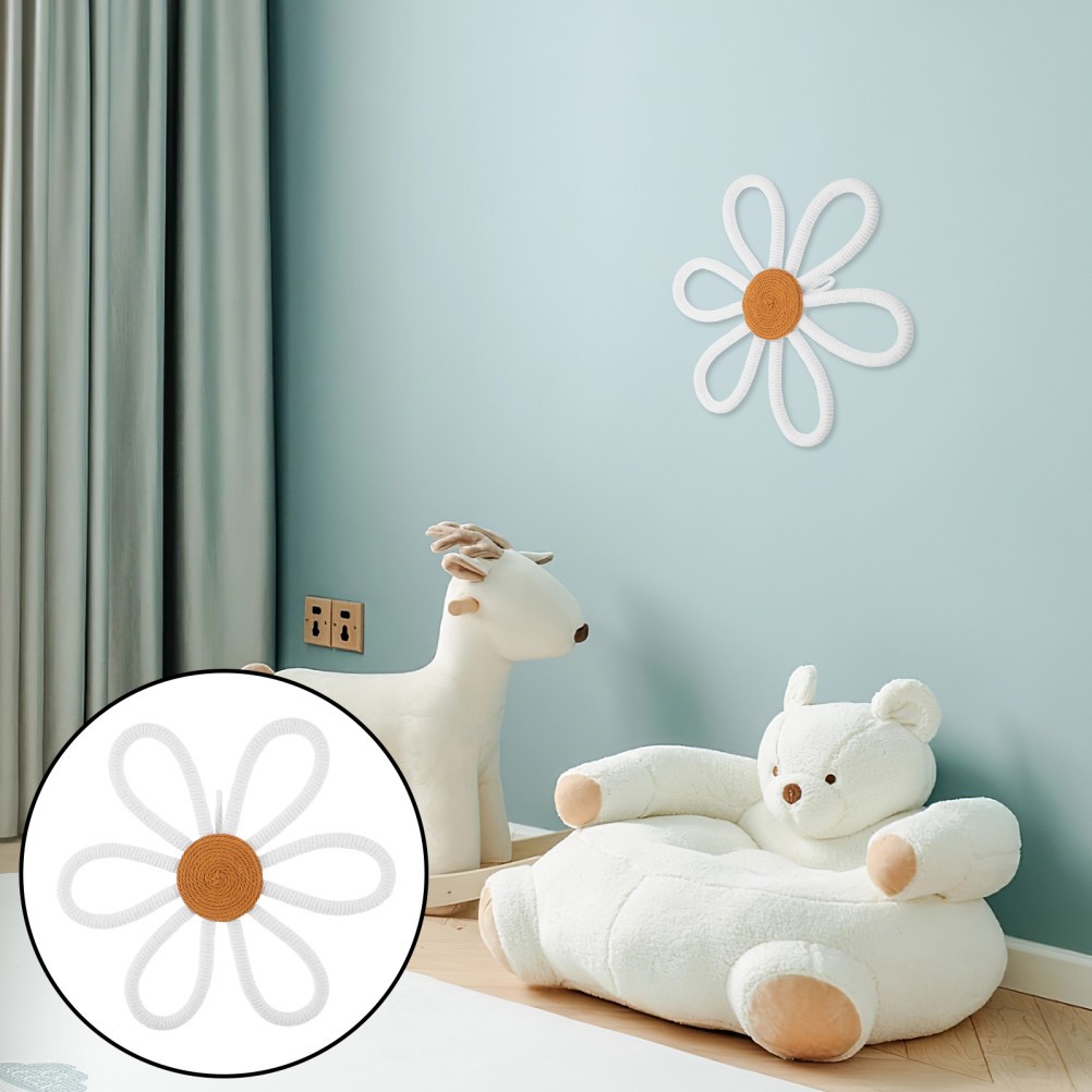 2 Pcs Bedroom Flower Wall Hanging Boho Sign Bohemia Flowers Daisy for