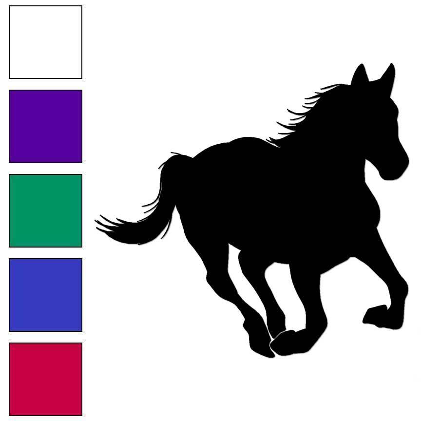 Horse Stallion Running, Vinyl Decal Sticker, Multiple Colors & Sizes #6427