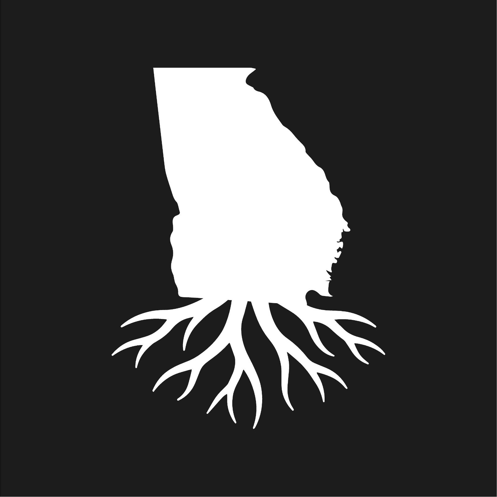 Georgia Roots State Outline Silhouette Vinyl Decal Georgian GA Heritage sticker