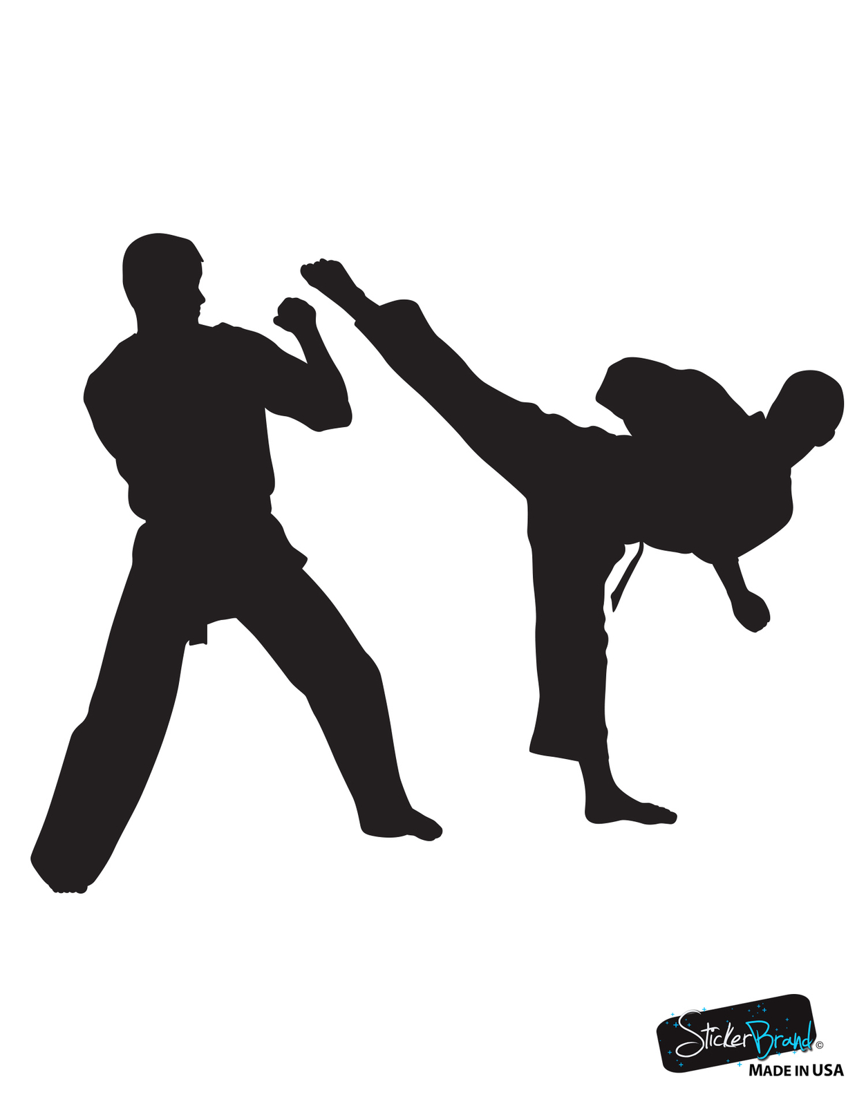 Karate Martial Arts Wall Decal Sticker. Window Decal Sticker. 5ft Tall. #223