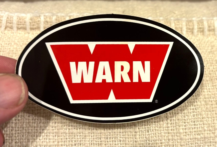 Vintage! Original! Warn Sticker! Winch ~Hubs ~4 X 4 ~ Off Road ~Black Red White