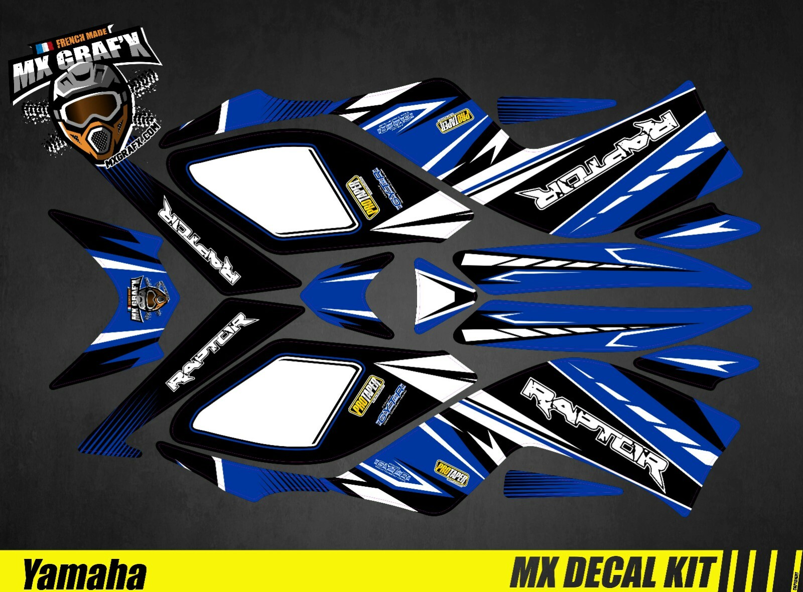 Decal Kit For Yamaha Raptor – Blue