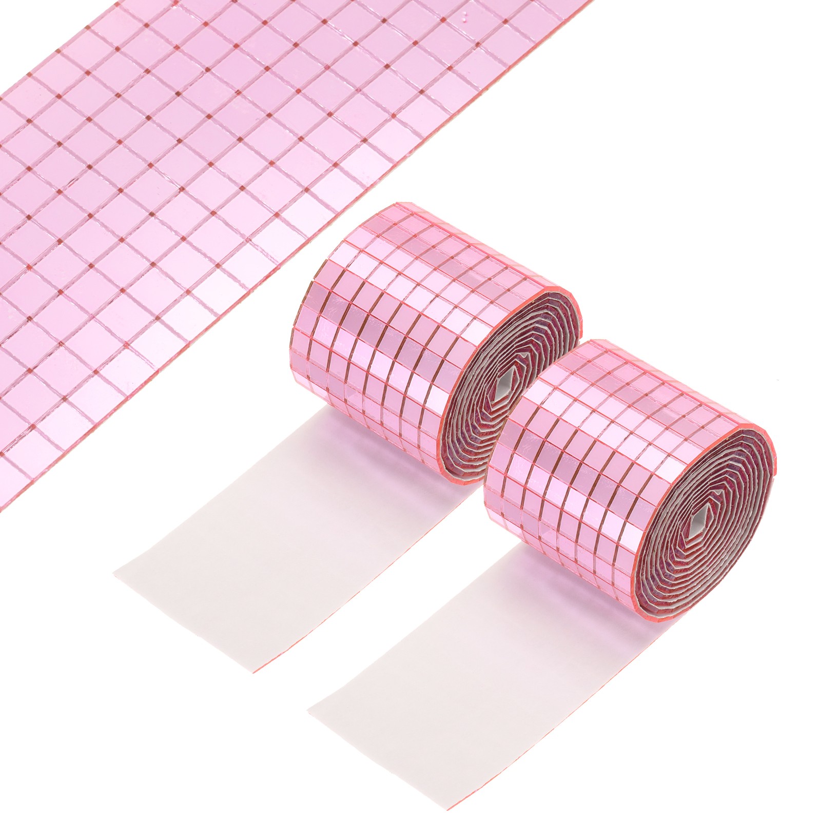 5x5mm Self Adhesive Mirrors Mosaic Tiles, 3200 Pcs Mosaic Sticker, Pink