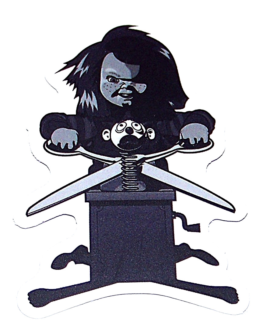 CHUCKY Child's Play Cut Sticker Decal Movie Horror Film Chucky Doll