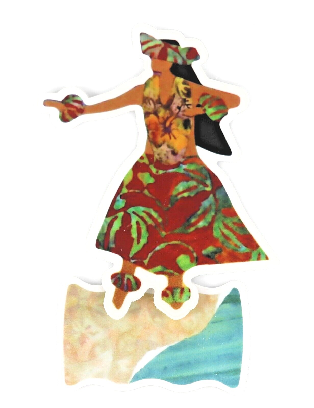 Wholesale (17) Hula Dancer Sticker Lot Hawaii Weatherproof Vinyl Car Hydro Flask