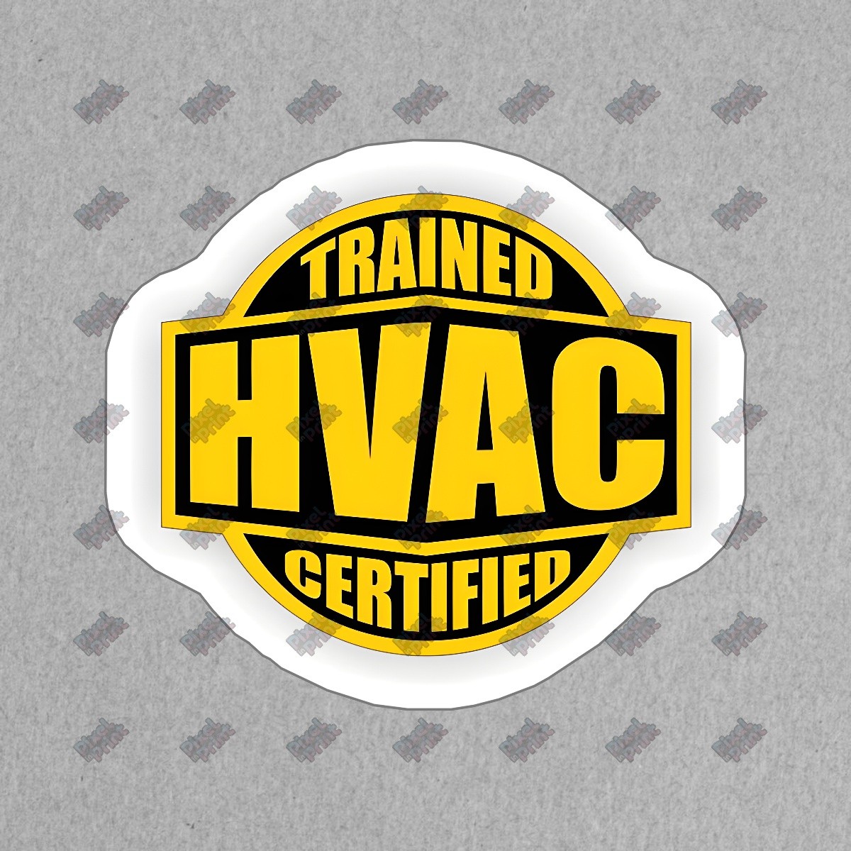 Trained HVAC Certified Vinyl Sticker Decal Perfect for Technicians, #295828
