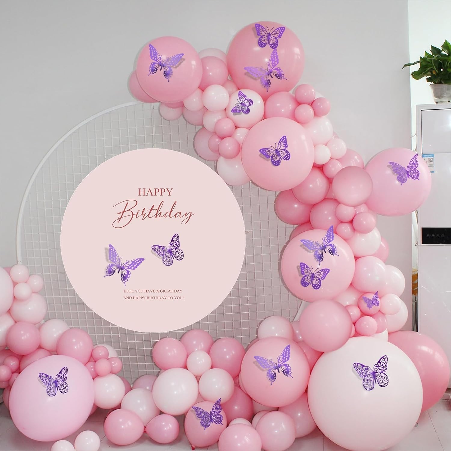Purple 3D Butterfly Wall Stickers – Waterproof Removable Decor for Kids' Rooms