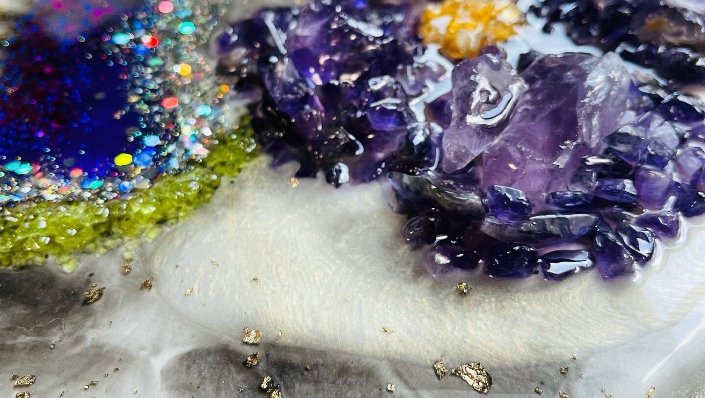 Amethyst Crystals Wall Decor