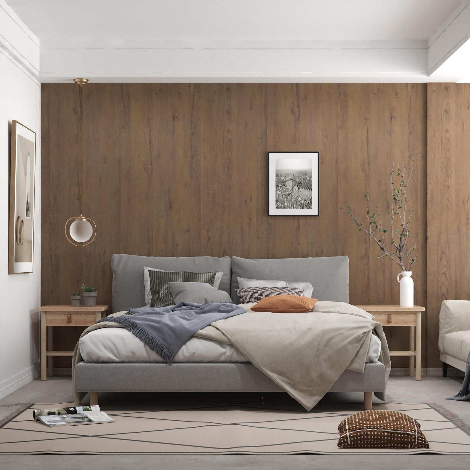 Thick Brown Wood Contact Paper Wood Grain Wallpaper Peel and Stick Natural Wo…
