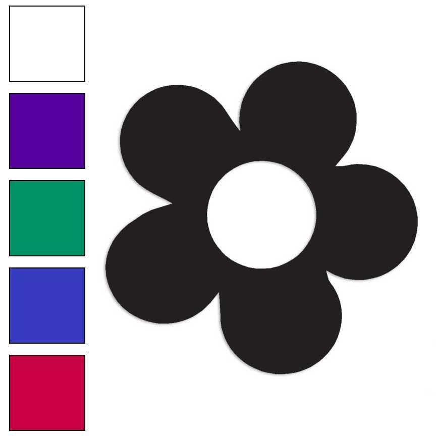 Minimalist Flower Petal, Vinyl Decal Sticker, Multiple Colors & Sizes #4052