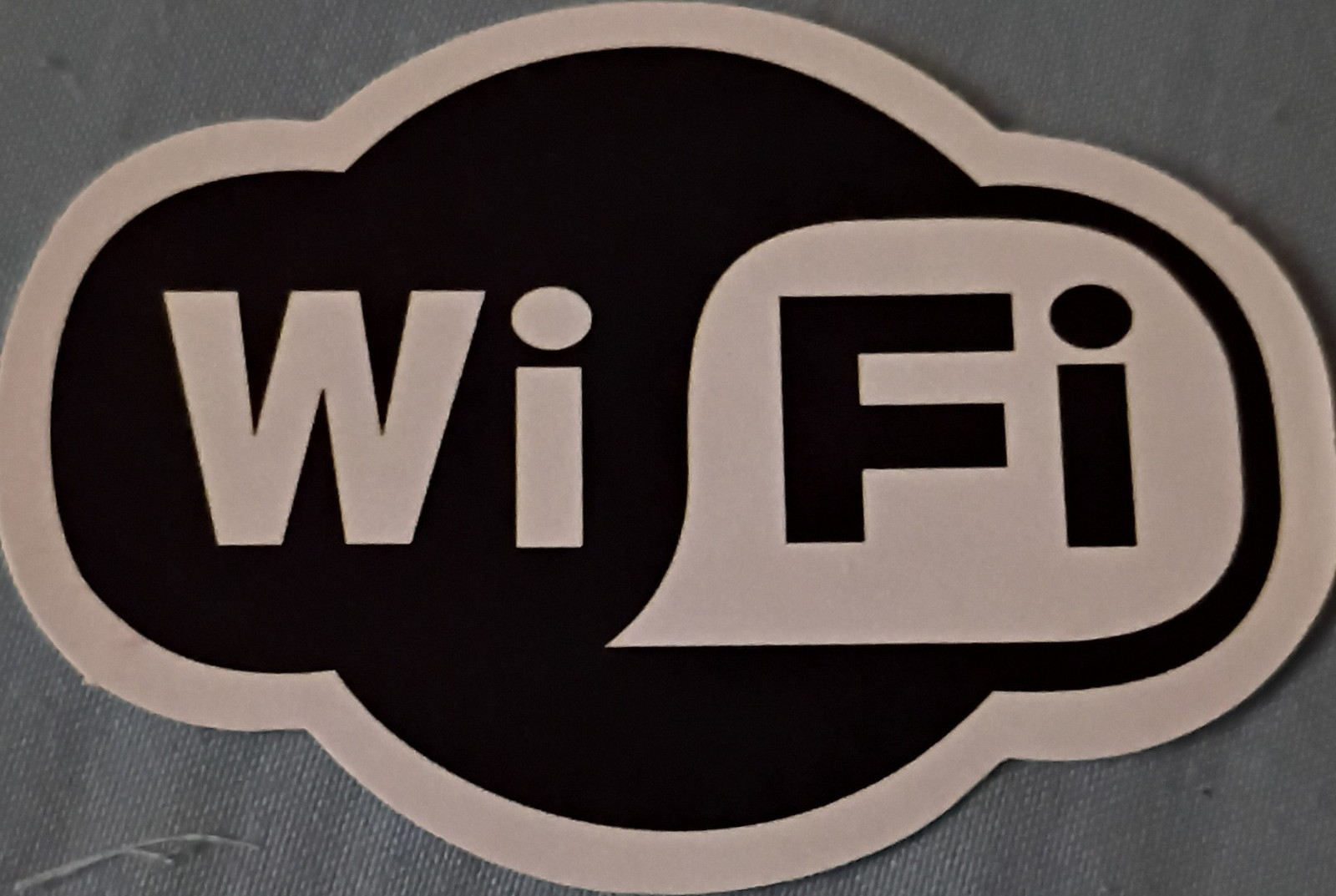 Wireless Internet Cloud Shape Vinyl Sticker Decal Black White Modern Design