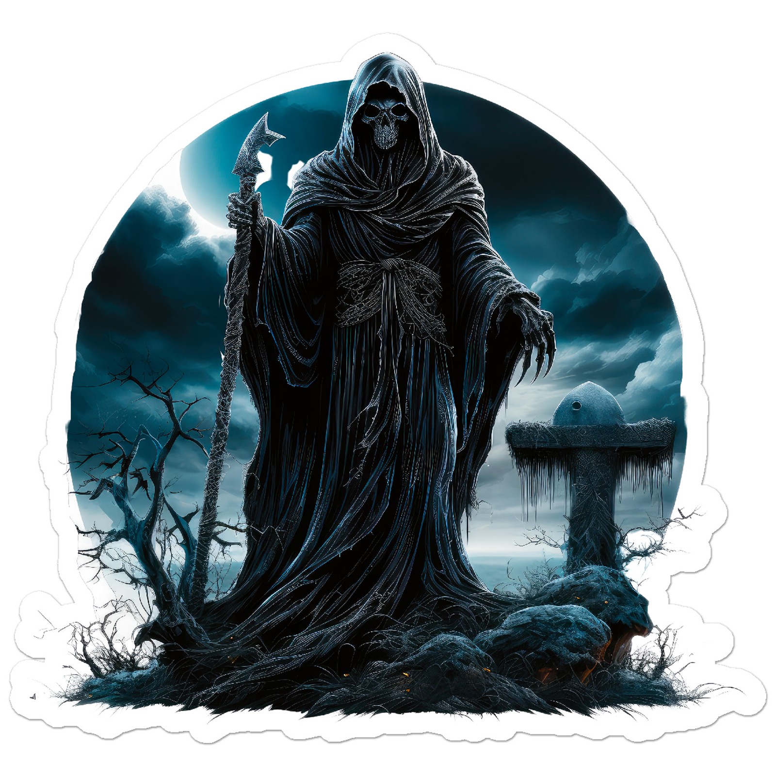 Grim Reaper Death – Vinyl Decal Sticker – Car Window Laptop – ebn9273