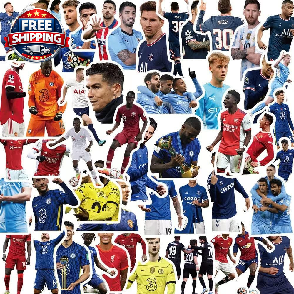 200 PCS World Cup Football Soccer Stickers Soccer Sports Stickers Vinyl Waterpro