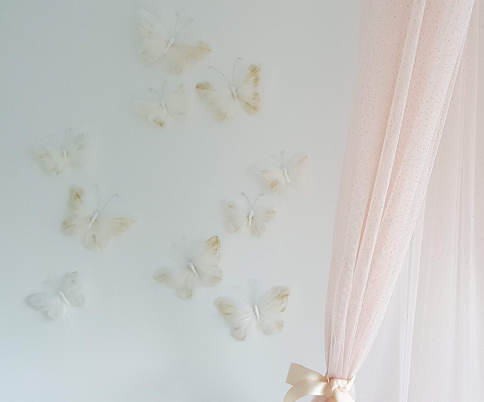 Butterfly Wall Decorations Premium Quality Real Feather 3D Wall Decals Girls …