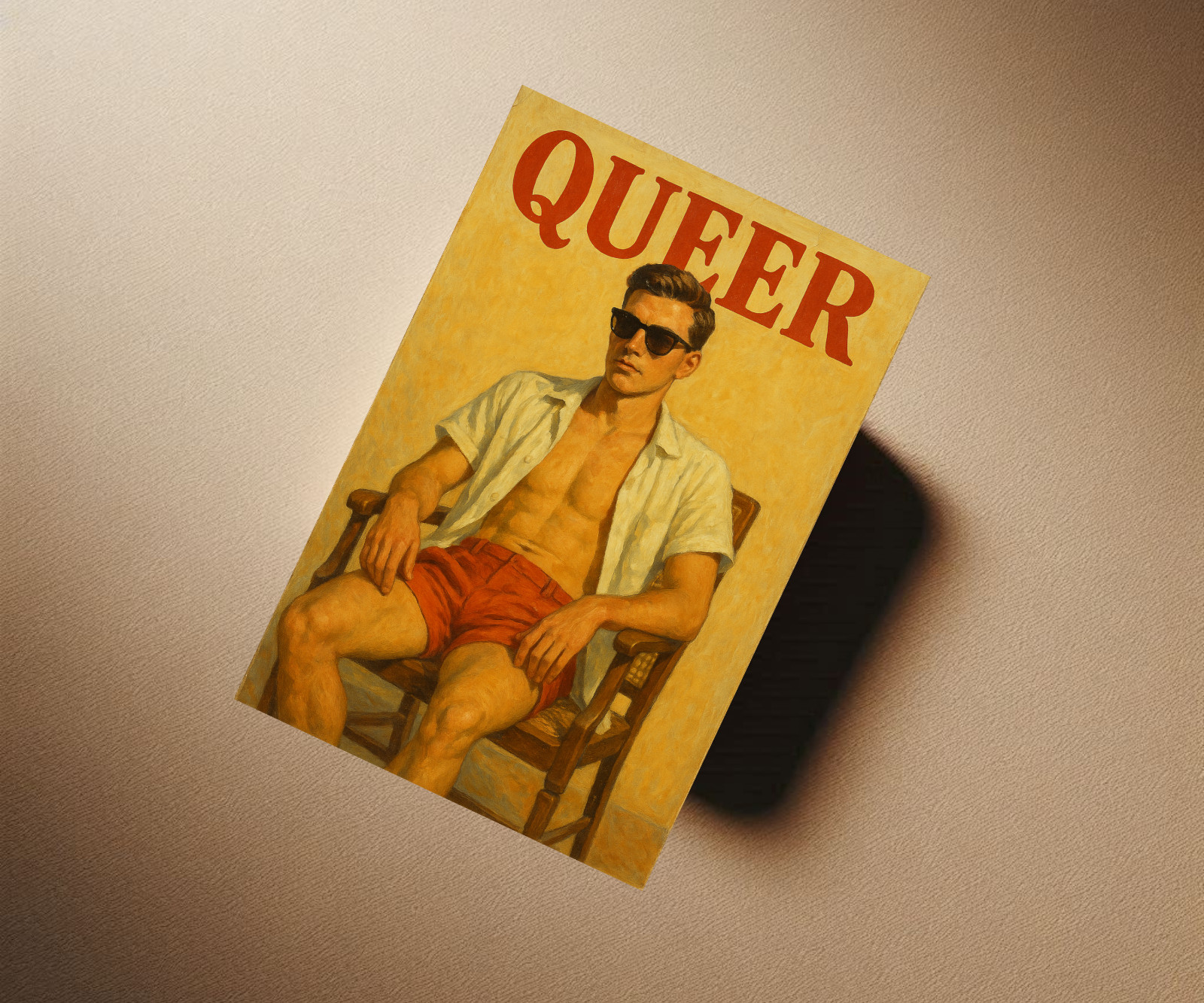 Queer Vintage 1960s Pulp Magazine Cover Sticker– Retro Gay Art Print