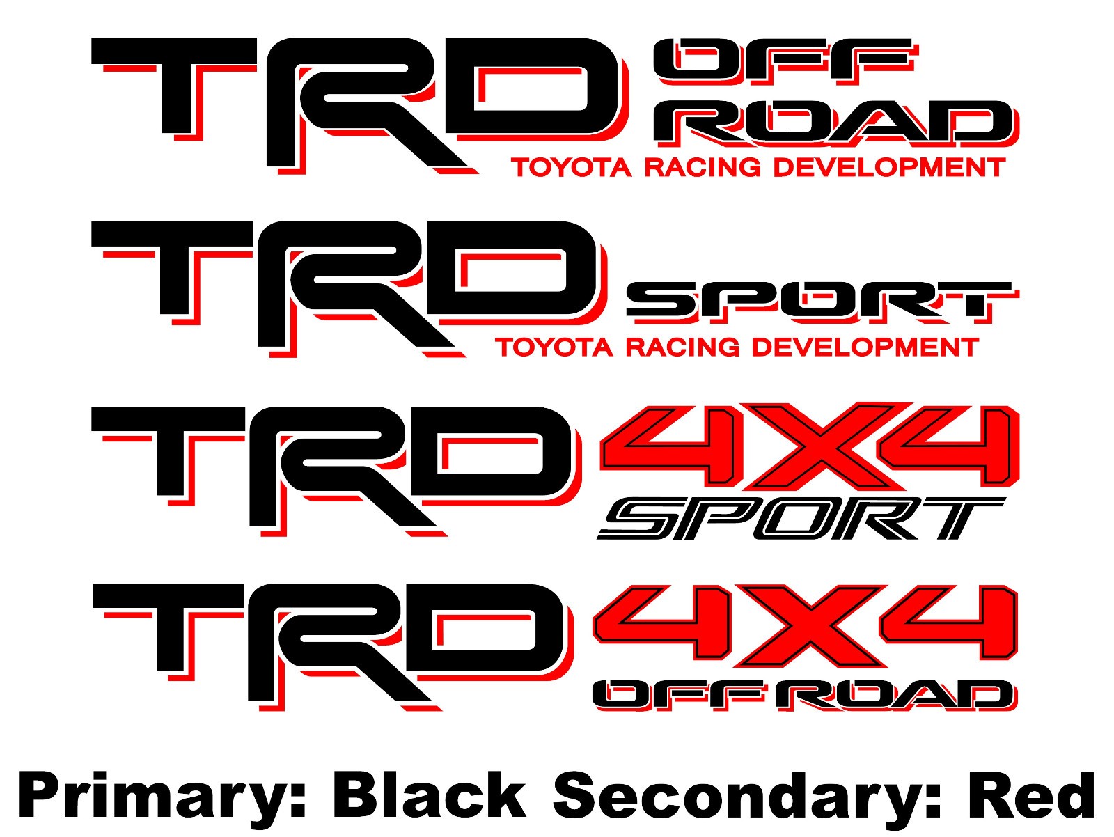 TRD Custom Decal for Toyota Tacoma Tundra Vinyl Decal CUSTOM COLOR
