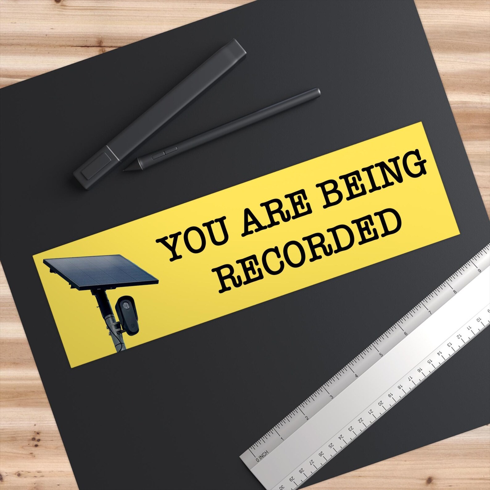 You Are Being Recorded Bumper Sticker / Magnet – Anti-Flock License Plate Camera