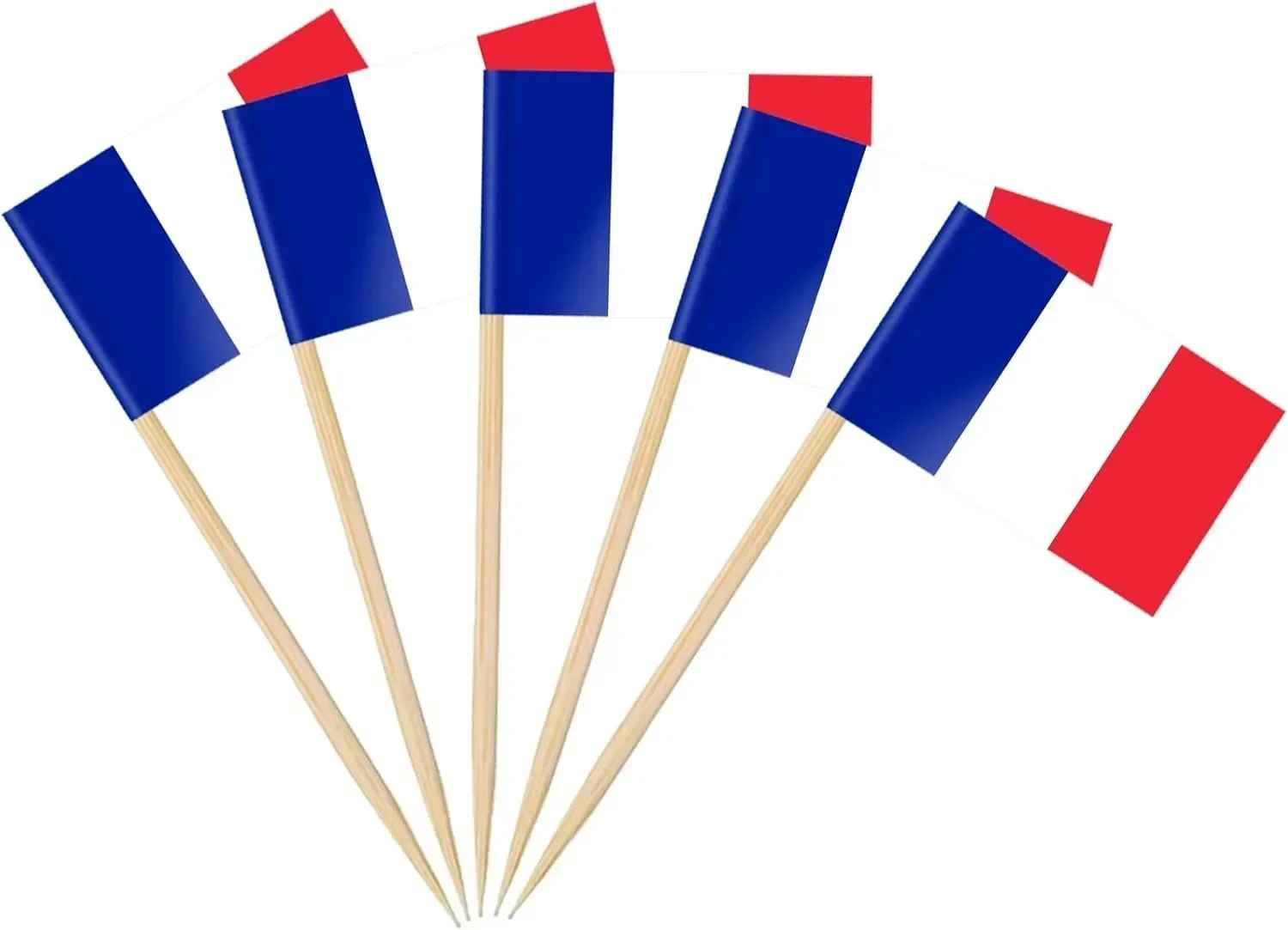 100Pcs Small American Flags Cupcake Toppers Double-sided All Country Stick Flags
