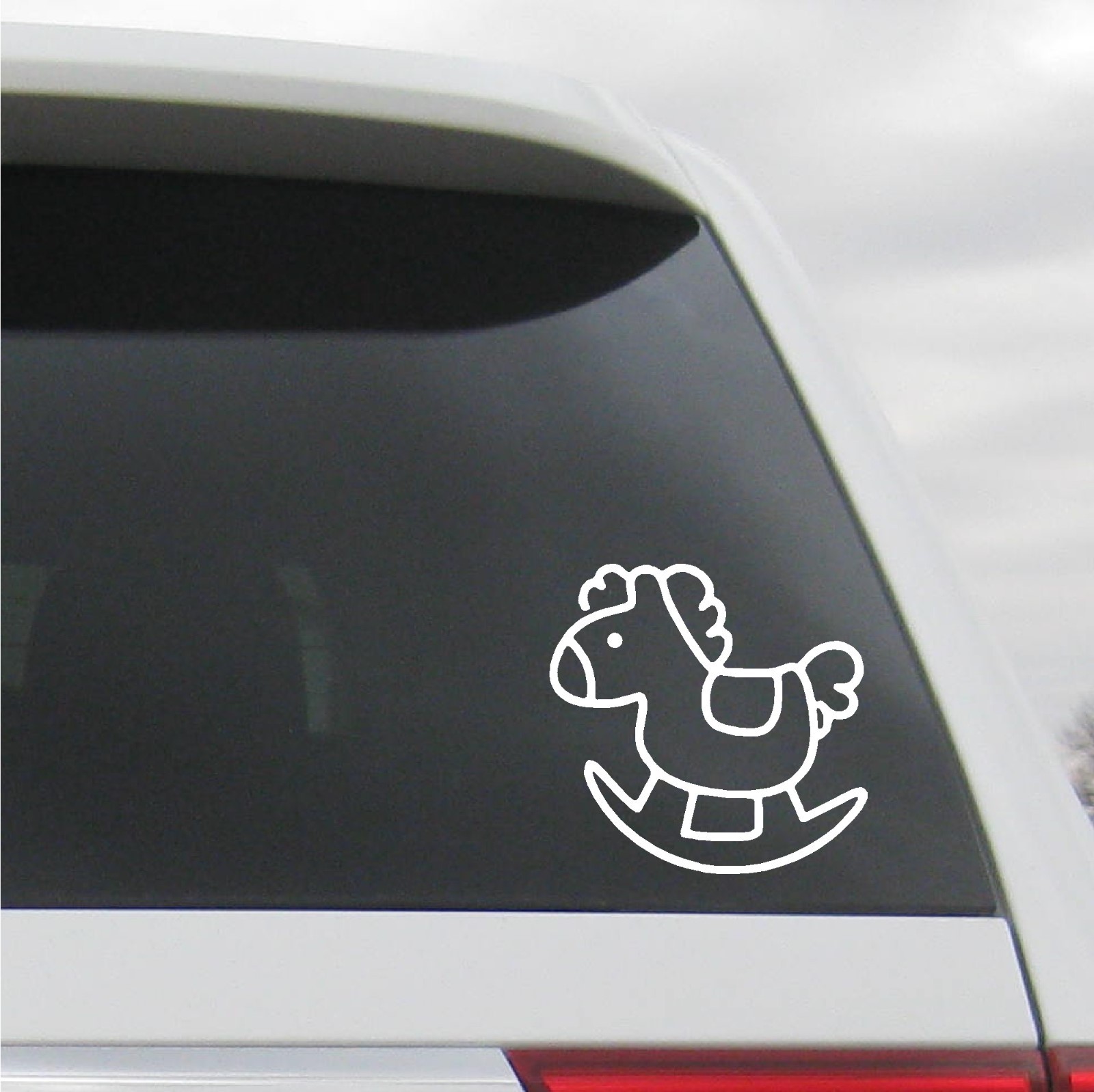 1 SET OF 2, ROCKING HORSE DECAL STICKER BABY CHILDREN DECORATION COWBOY WINDOW