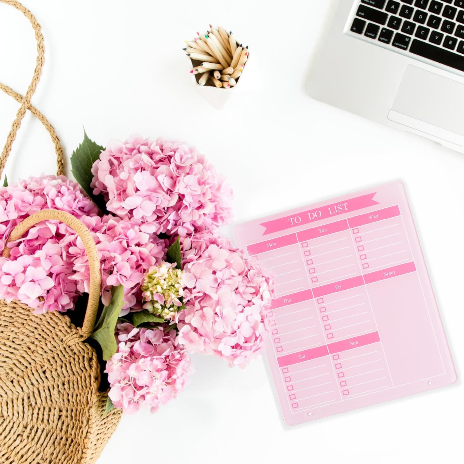 Weekly Planner Dry Erase Board for Desk,10"x12",Acrylic Desk Calendar to Do…
