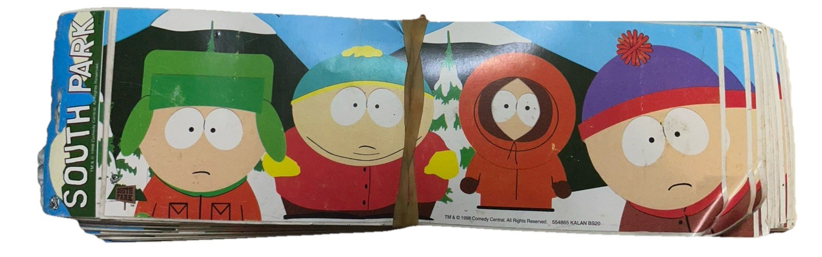 10 South Park Vinyl Stickers 1998 Trimbrite Kids In Snow 3”x8.75” Comedy Central