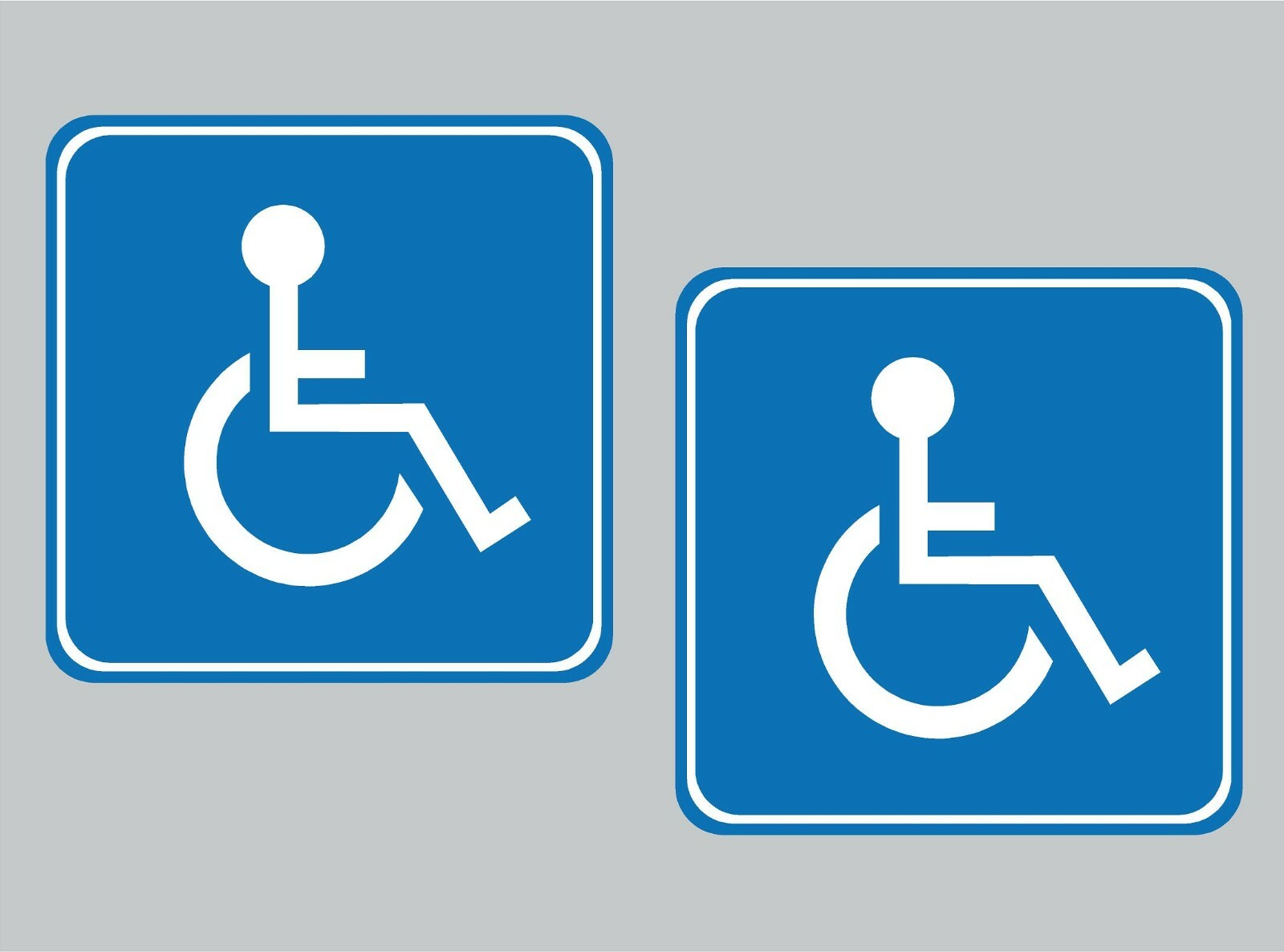 2x Handicap handi cap sticker decal vehicle wheelchair disabled window parking