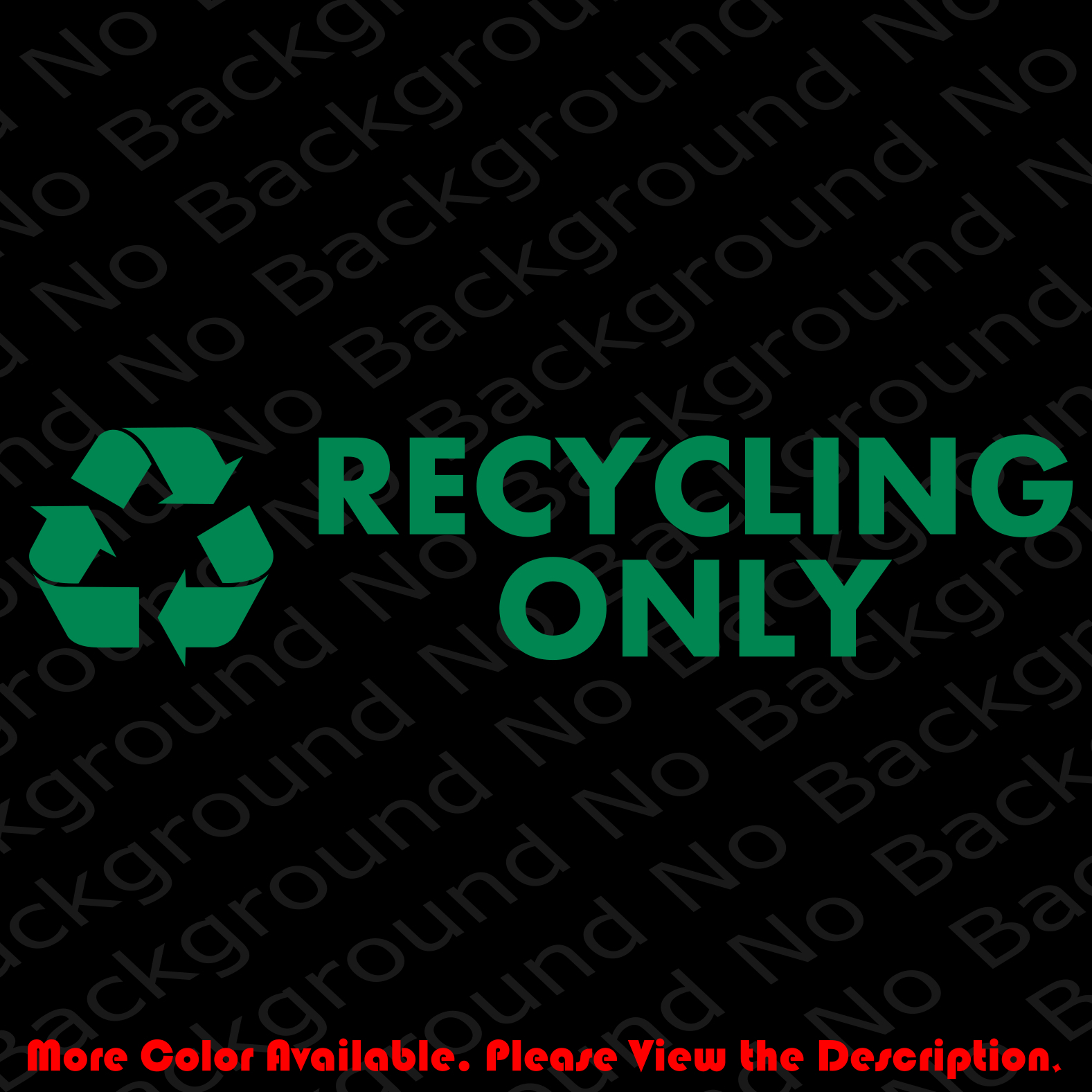 RECYCLE Plastic/Cans/Bottles/Recycling/Paper Vinyl Decal DIE CUT Sticker BS006H
