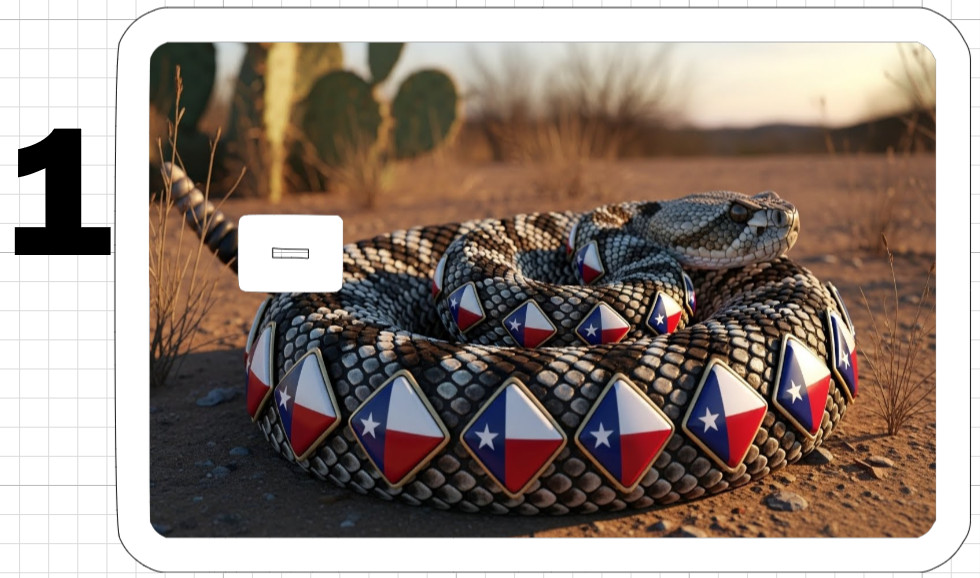 Texas Rattlesnake Credit Debit ATM Gift Card Skin Sticker Flag Snake Reptile USA