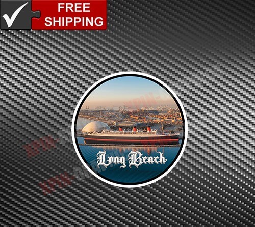 Long Beach California Circle Vinyl Decal Sticker LBC