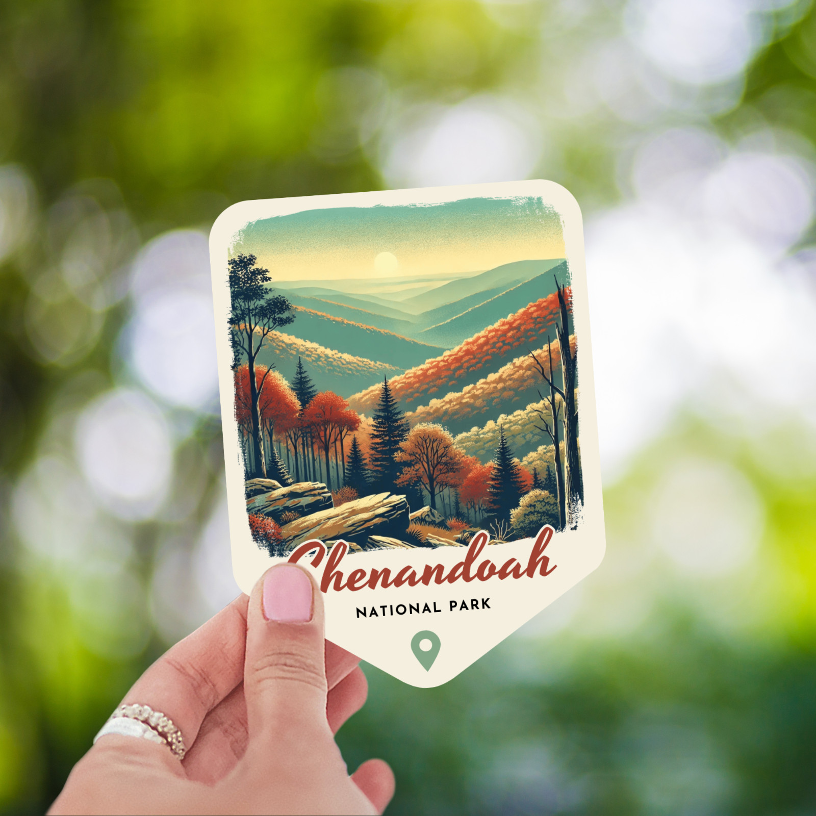 Shenandoah National Park Virginia Sticker Retro Style Waterproof Vinyl Decal
