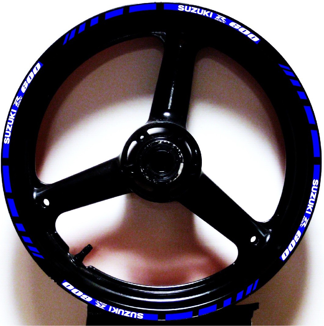 CUSTOM PRINTED 2 TONE GP RIM STRIPES WHEEL DECALS TAPE STICKERS SUZUKI GSXR 600
