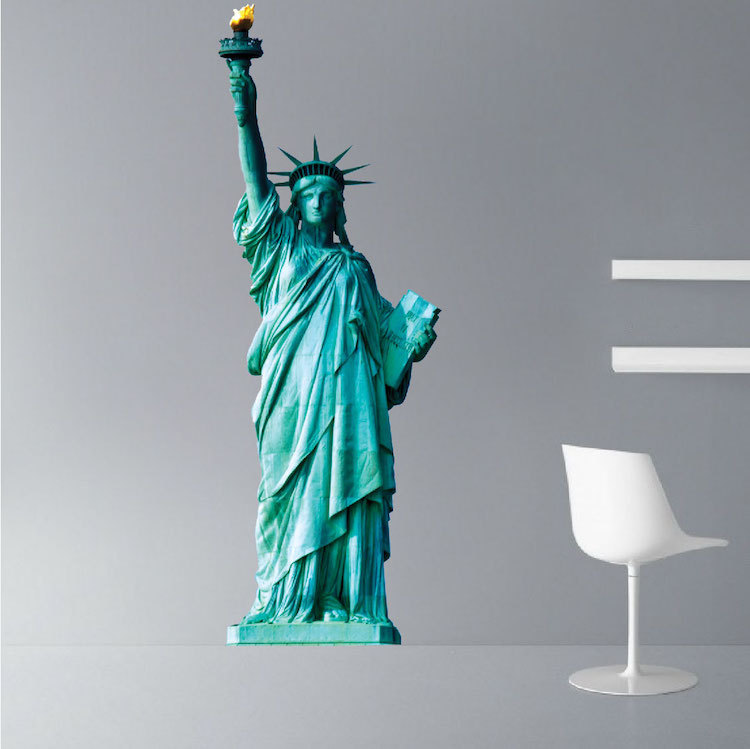 Statue Of Liberty Wall Decal New York Wall Mural Home Wallpaper Sticker, a79