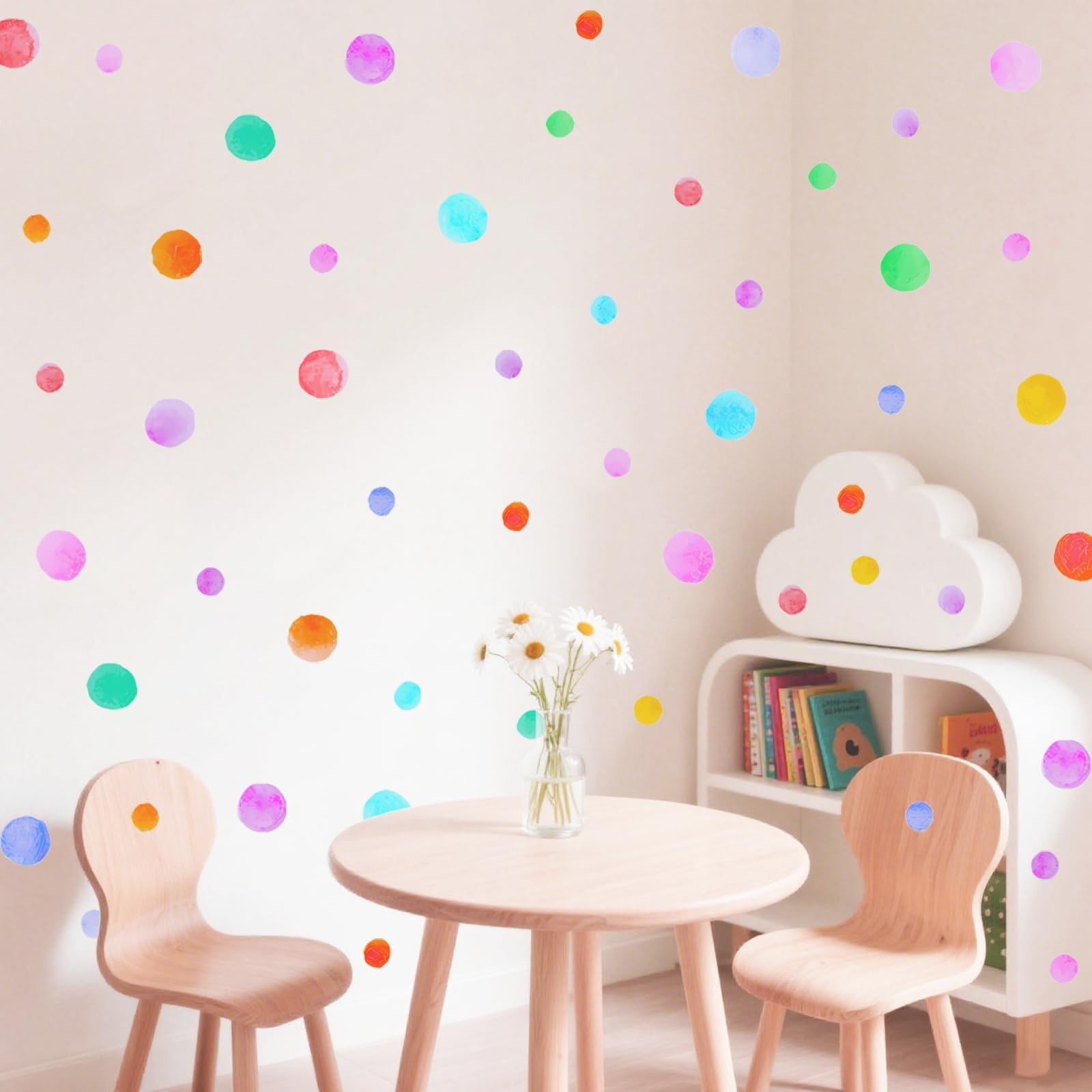 152Pcs Polka Dot Wall Decals Colorful Peel and Stick Stickers, Removable Deco…