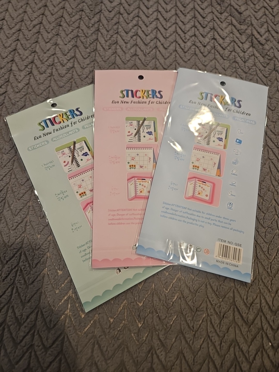 EVA Fashion 2D Foam Labubu Stickers LOT of 3 Different Designs NEW Holographic