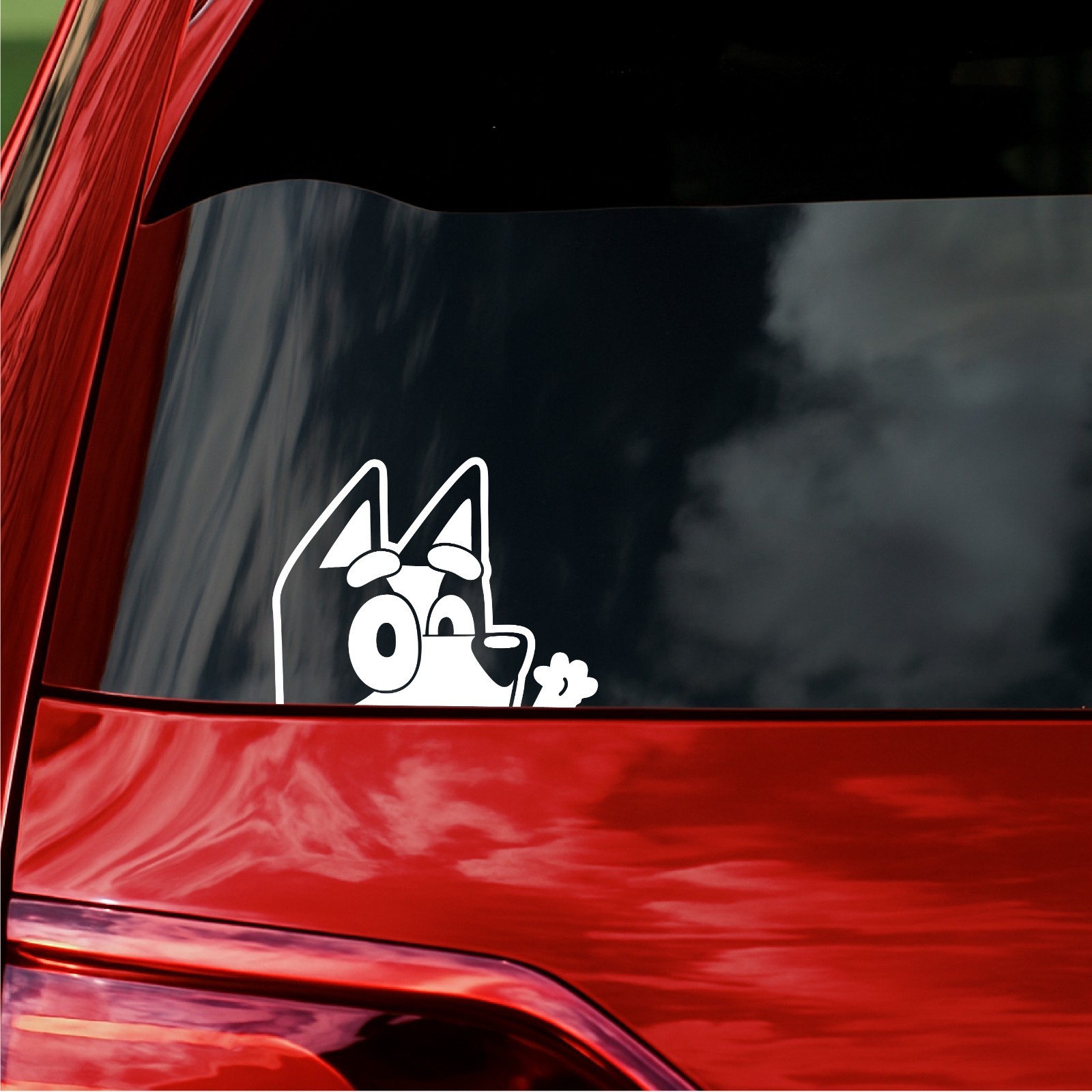 Bluey Peeker – Glossy Cut Vinyl Car Decal – Multiple Sizes & Color