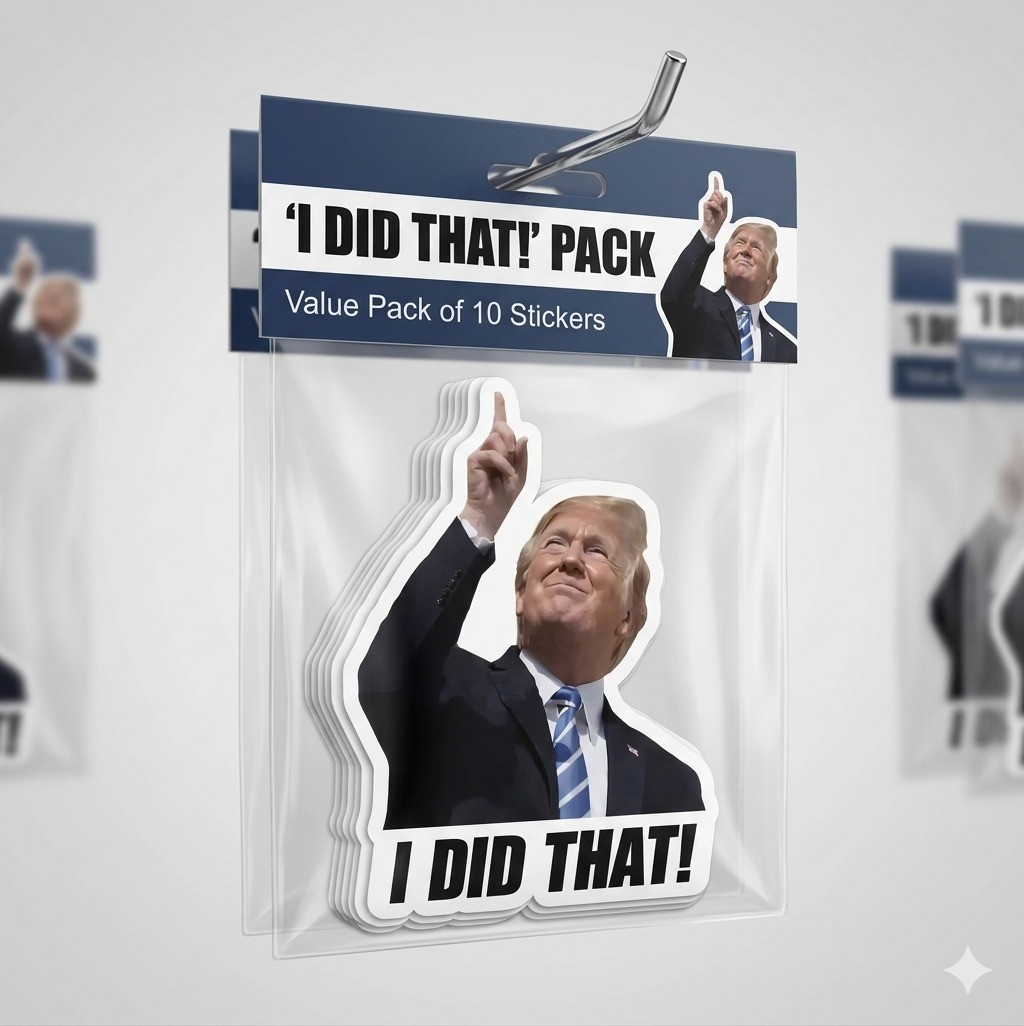 “I DID THAT!” Trump Vinyl waterproof Stickers 10/50/100pc Decals Car Gas Pump