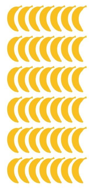 Banana Stickers Sticker 1-1/4" DC36-019 Golden Yellow